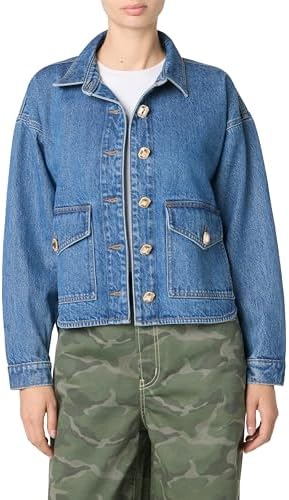 AG Adriano Goldschmied Women's MYA Denim Jacket, Sunlight Blue